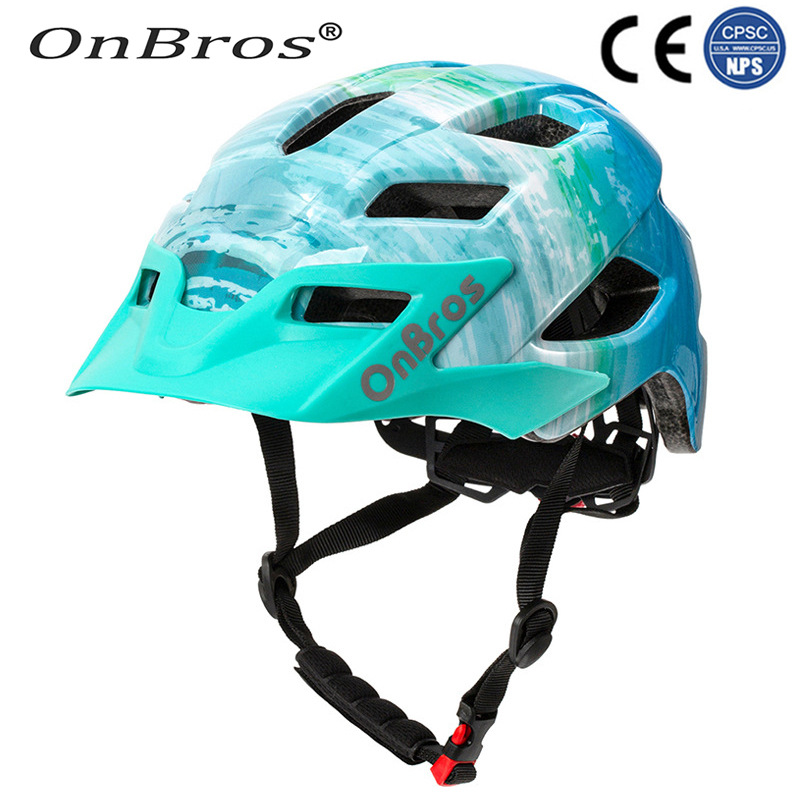 Onbros儿童自行车头盔青少年男女孩2-14岁平衡单车轮滑安全骑行帽