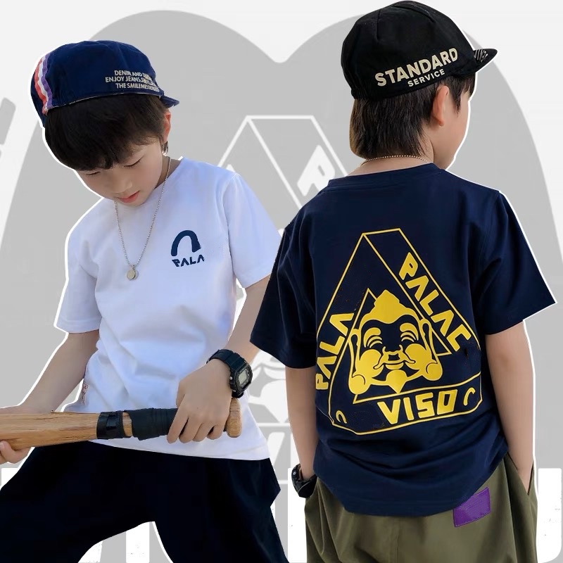 日系童装佛头联名款男童短袖t恤2021年夏季新款洋气潮牌儿童半袖