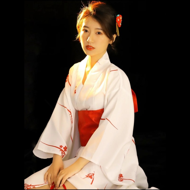 神明少女和服改良日式和风学生写真艺术照传统樱花和服拍摄连衣裙