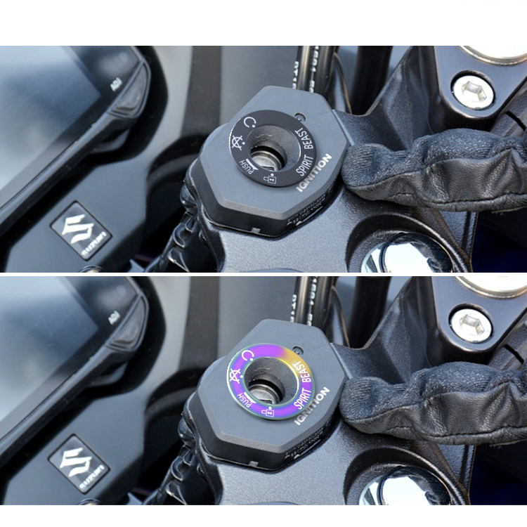 适用贝纳利摩托车装饰改装配件黄龙BJ300彩色钥匙圈电门锁贴灵兽