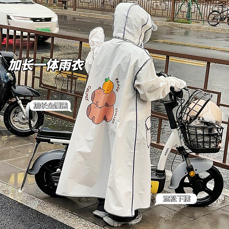 电动电瓶车雨衣加厚长款全身防暴雨新款女款摩托单人专用防水雨披