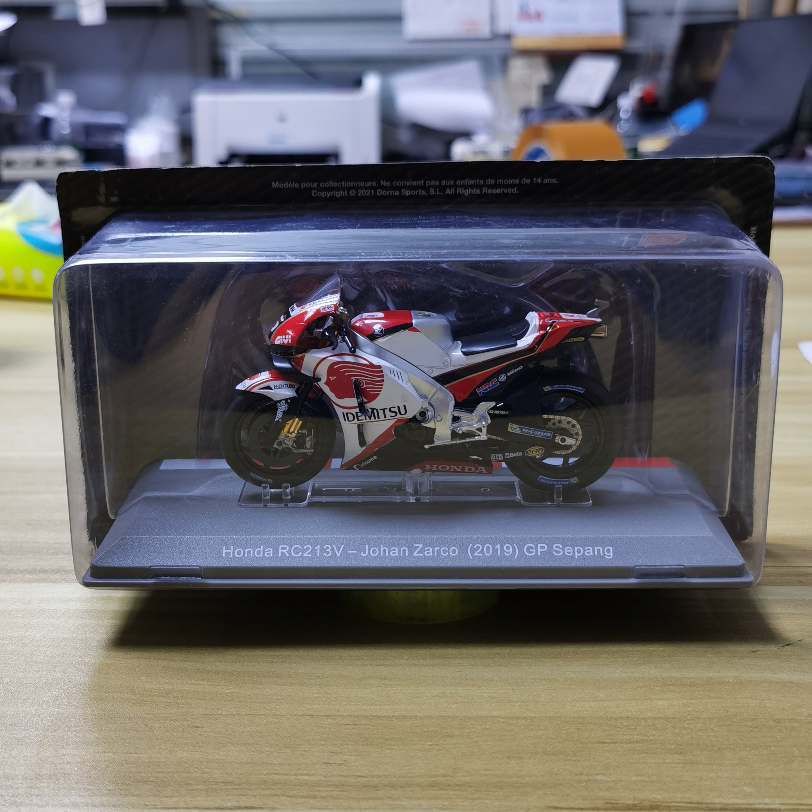 ixo 1:18 MotoGP 2019 Honda RC213V Johan Zarco本田摩托车模型