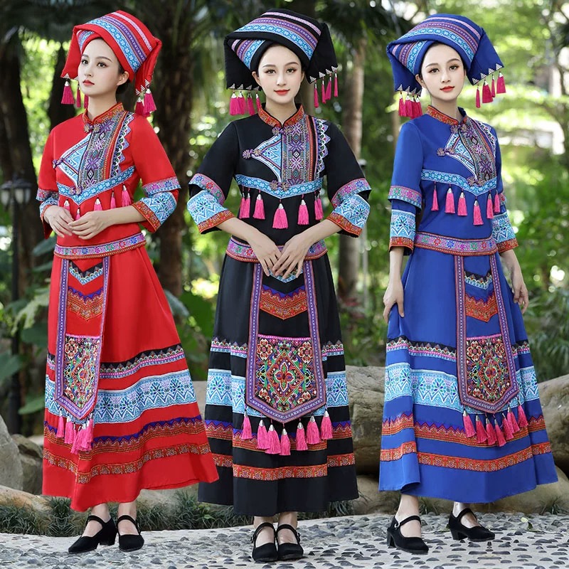 传统服装演出服民族服饰成人广西壮族民族三三月歌圩节女演出服