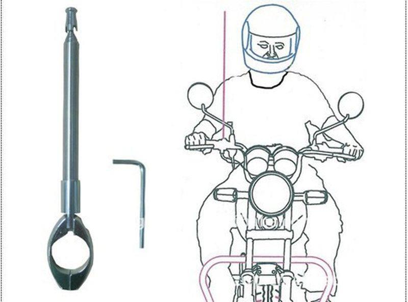 摩托车防风筝线装置防割喉天线加长装置机车装备改装安全摩旅旗杆