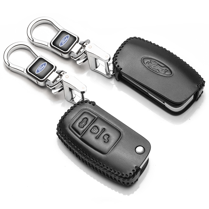 适用于2013款福特经典款福克斯真皮钥匙套汽车钥匙包扣摺叠2012款