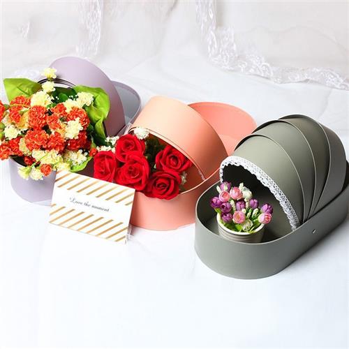 创意摇篮花盒个性鲜花包装盒花y束礼品盒玫瑰礼盒纸质花篮空盒花