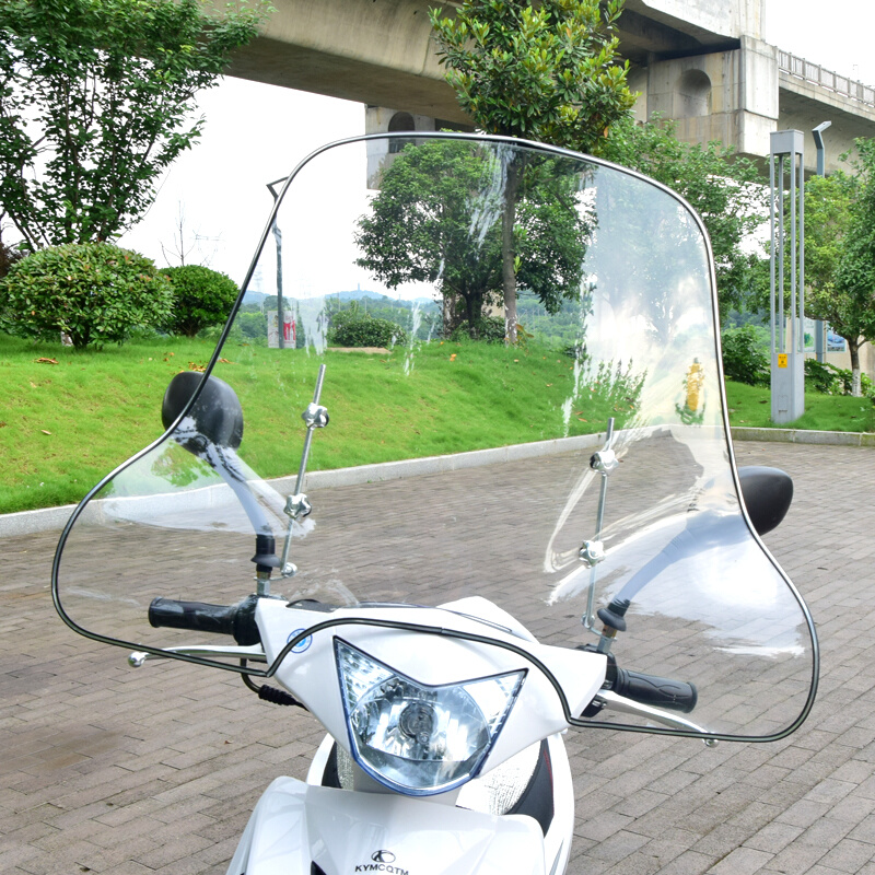 护手电动车前挡风板高清透明前挡风玻璃罩踏板车摩托车前挡雨板