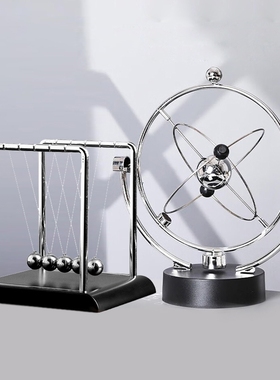 牛顿摆球永动机仪小摆件创意装饰品现代简约桌面书房科学高级感