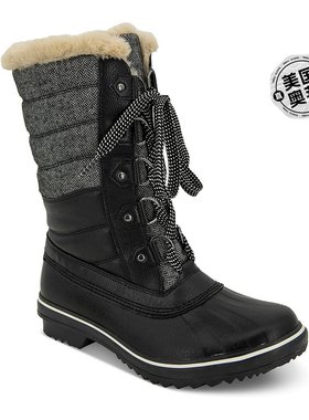 jambu西伯利亚女式寒冷天气皮革冬季靴和雪地靴 - 黑色 【美国奥