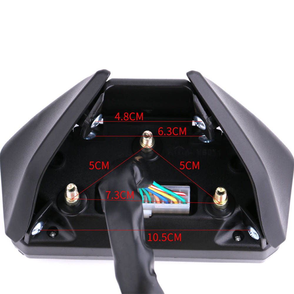 摩托车改装配件通用LCD液晶仪表高清显示速度表6档电子数字表