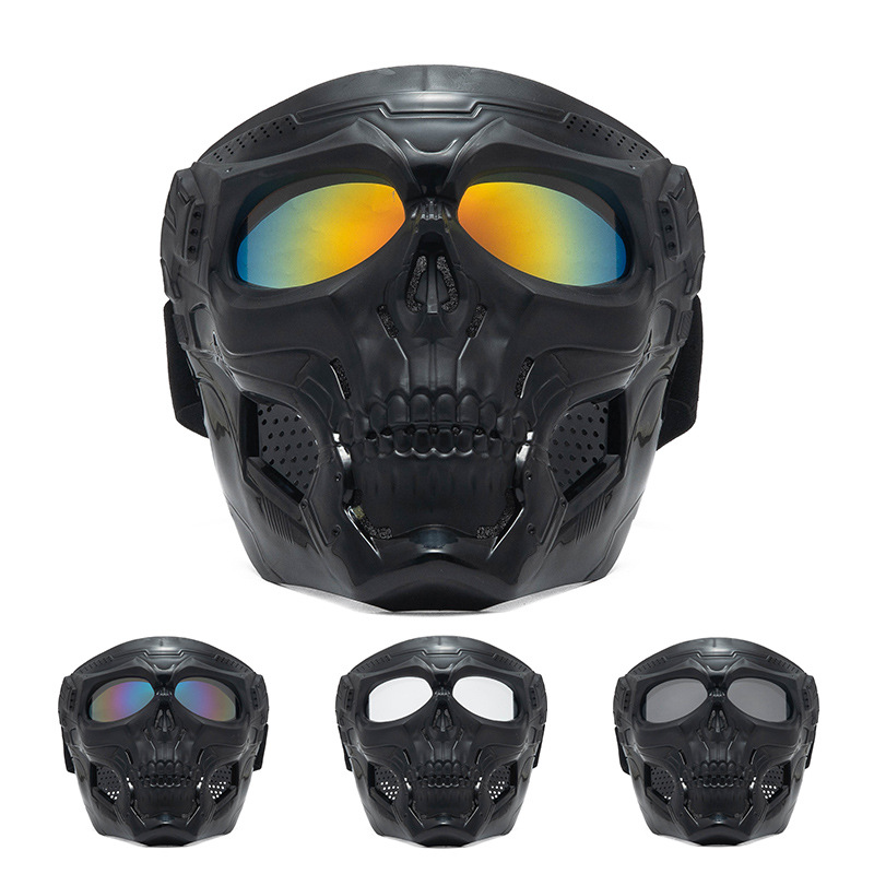 骷髅面具战术全脸防护幽灵面罩军迷野战户外骑行摩托车防风护目镜