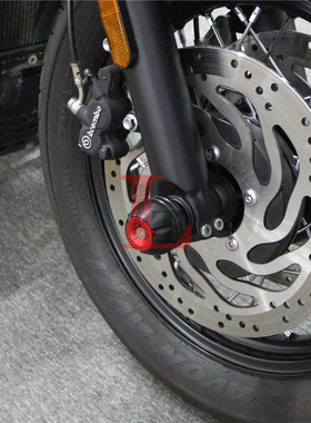 适用摩托古兹V85TT 19-24年改装前轮防摔球铝合金减震保护块配件