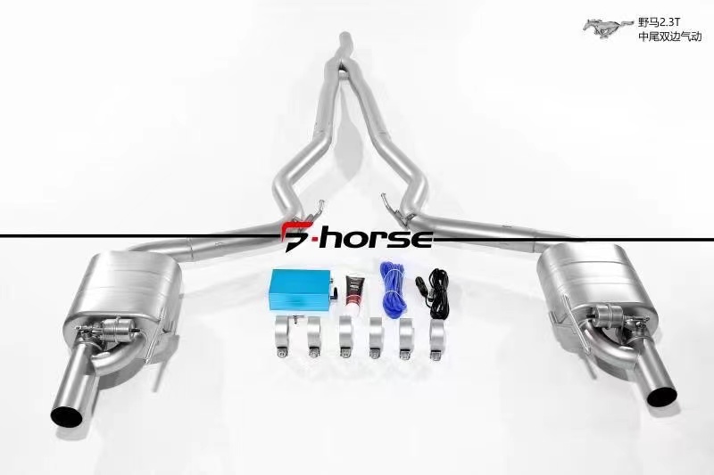 Fhorse适用于福特野马2.3T改装头段中尾段电子阀门排气跑车声浪