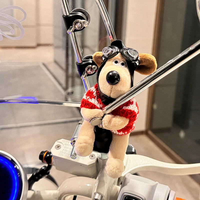 电动车装饰小配件公仔可爱狗狗磁吸挂件摩托自行车可拆卸装饰玩偶