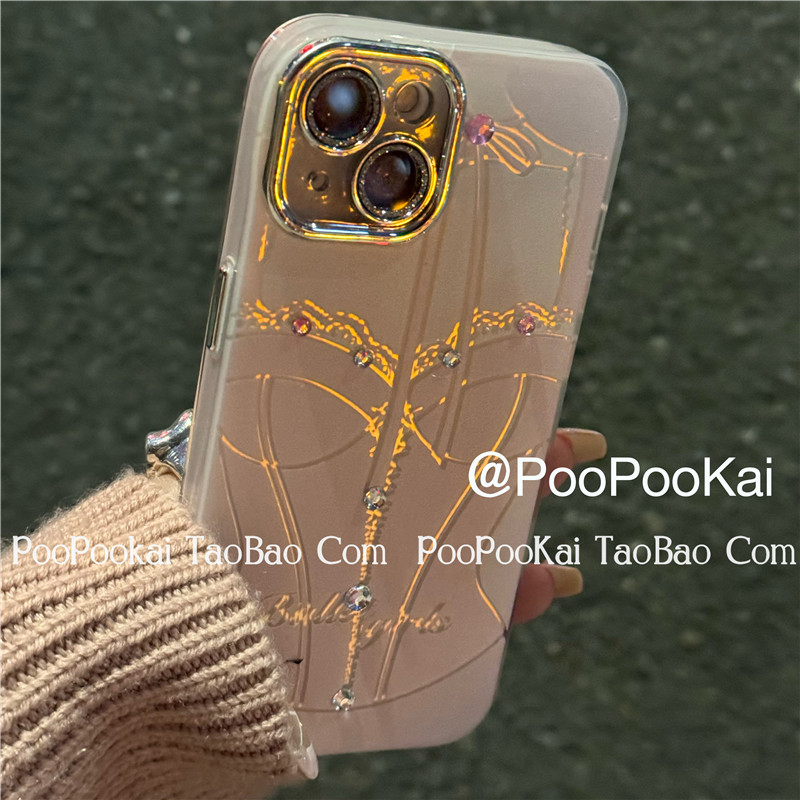 PooPooKai性感黄金比例身材线条比基尼适用苹果15iphone14手机壳13promax保护套12防摔11高级感ins个性妖娆