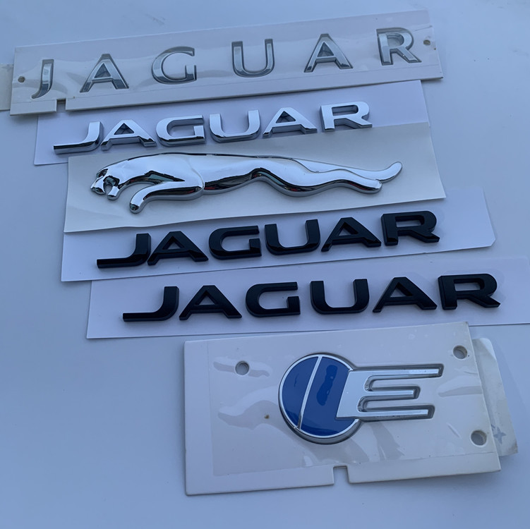捷豹JAGUAR字标后尾标XE XF XJL改装字母标豹子车标标志贴黑色
