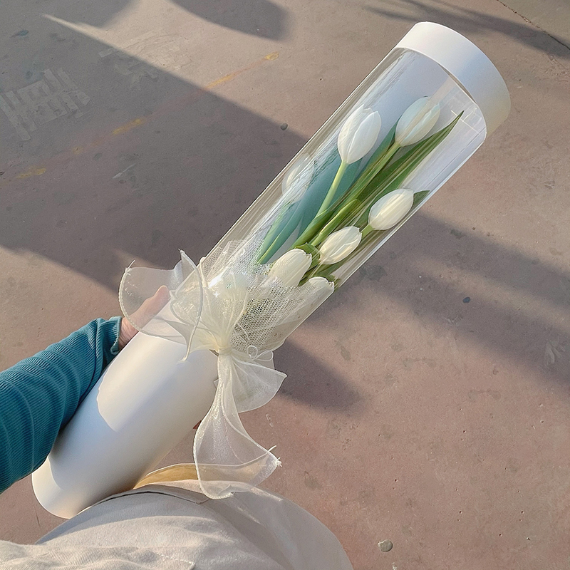 女神节单支花束玫瑰礼盒康乃馨鲜花一支花包装怦然心动三八花盒