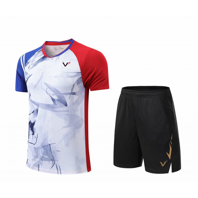 新款世锦赛羽毛球服男女款李大赛服比赛运动服儿童运动上衣夏