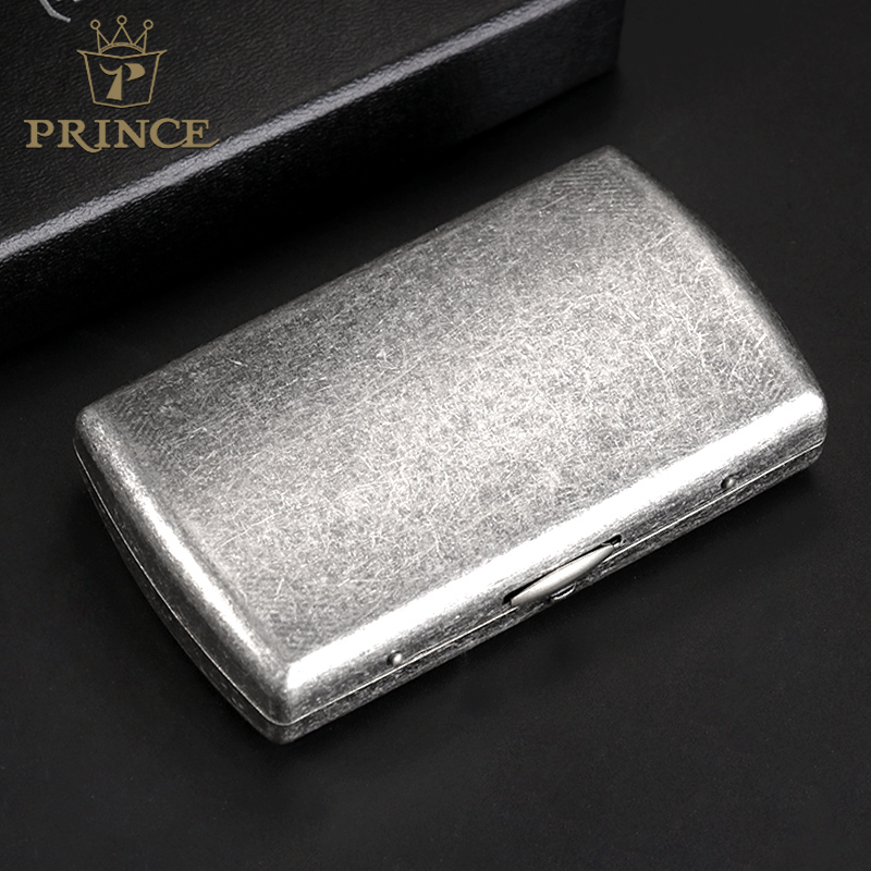 日本正品Prince王子烟盒卷烟古银超薄便携黄铜85mm12支装送男朋友