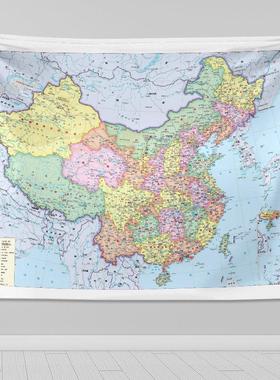 。中国地图软布布艺地图高清大尺寸背景布2023西部自驾318川藏线