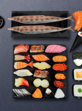 大号仿真日本三文鱼鱼籽饭团食物模型拍摄道具食玩摆件寿司