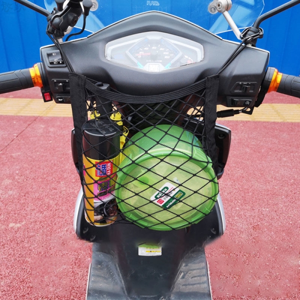 踏板摩托车放置神器电动电瓶车后备箱固定头盔网兜收纳车载储物网