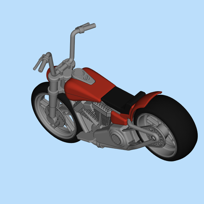 哈雷戴维森拆件板摩托车模型01211030 三维图纸（STL格式）