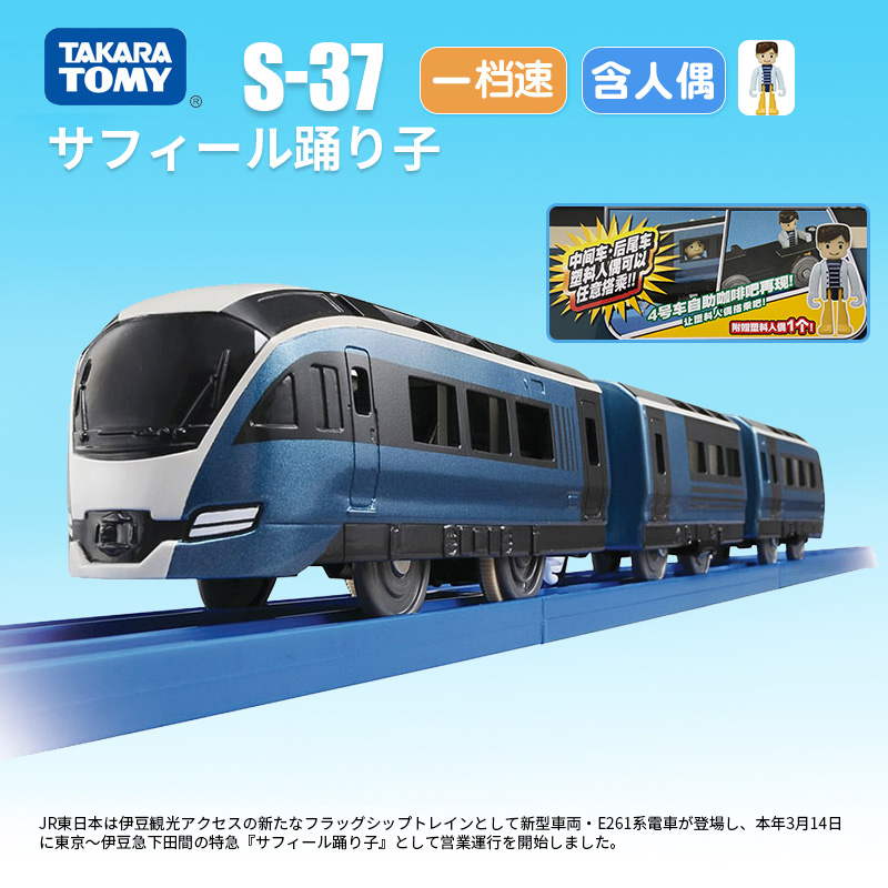TOMY多美卡普乐路路3节电动火车高铁S-37 JR东日本观光特急155584