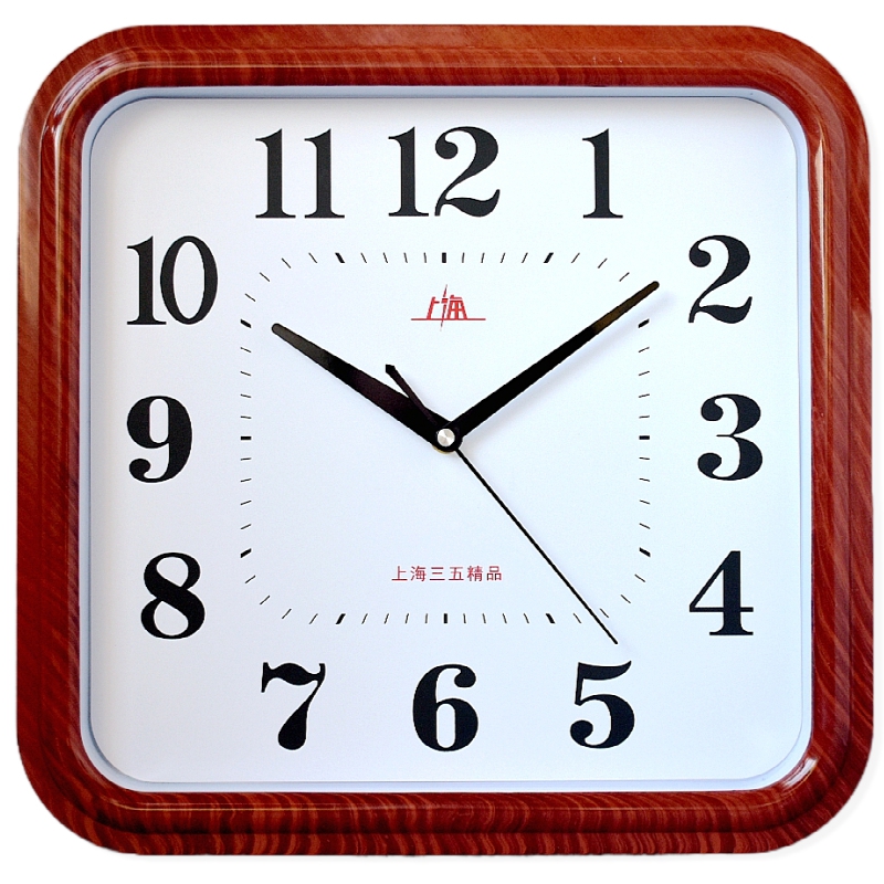 上海静音钟表客厅卧室简约挂钟墙上家庭用时钟电子挂表大号石英钟