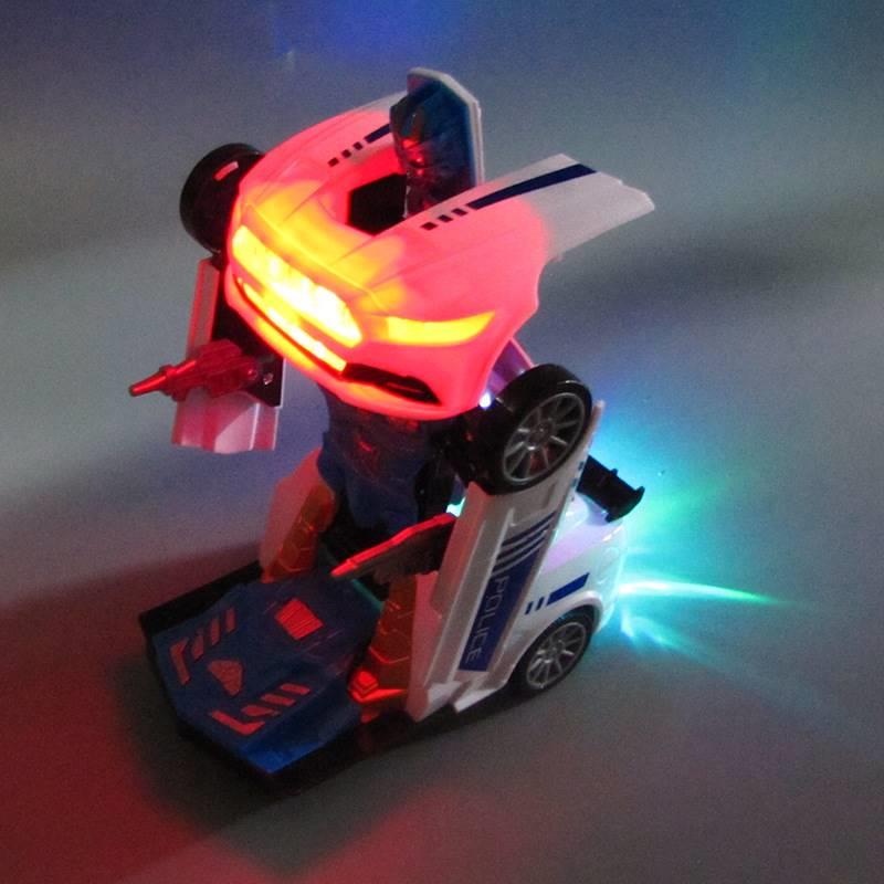 儿童男孩合金变形玩具合体正版模型汽车机器人金刚摩托警车五合一