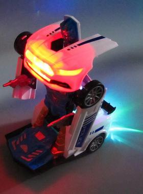 儿童男孩合金变形玩具合体正版模型汽车金刚机器人摩托警车五合一