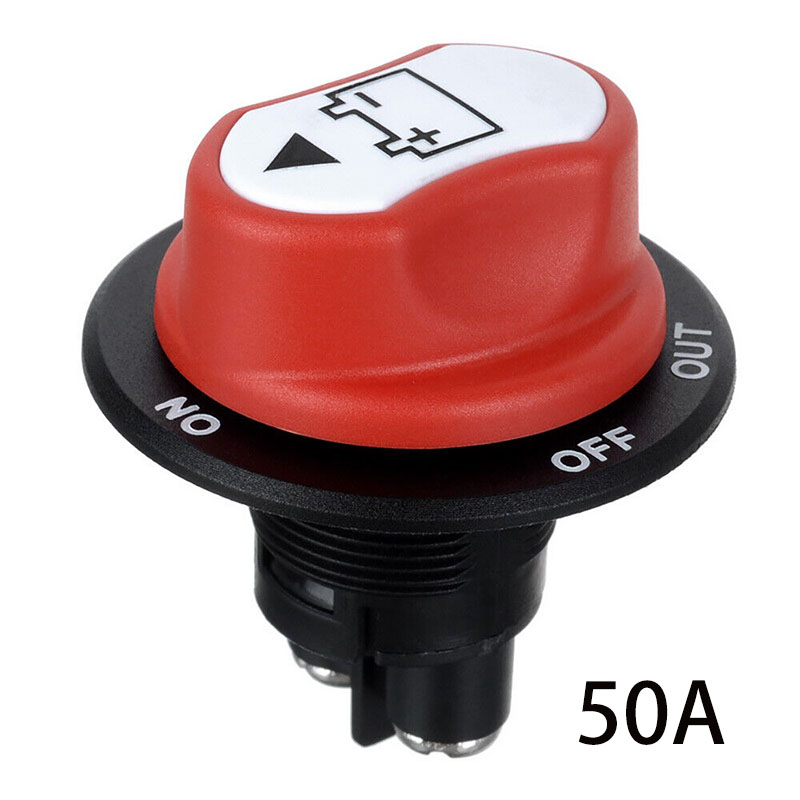 50A摩托车电瓶组断电开关旋钮微型蓄电池小型设备电源断电器防水