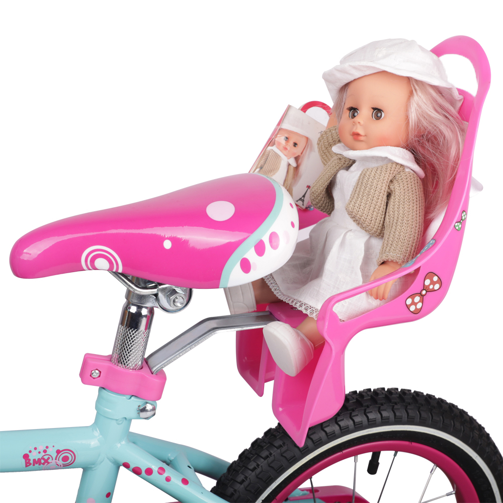 祺娃娃儿童自行车配件玩具娃娃公主座椅洋娃娃座椅玩偶娃娃斗