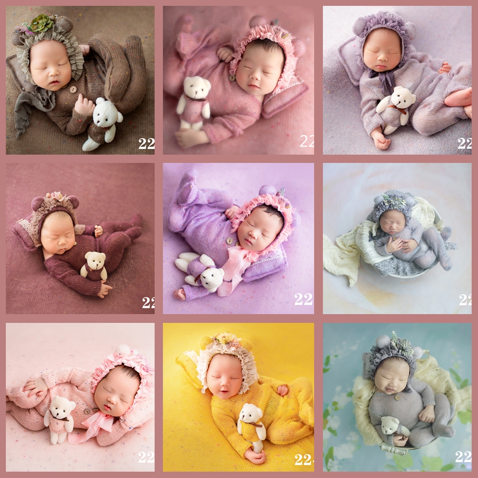 影楼新款新生儿满月宝宝摄影服百天艺术主题道具拍照造型照相服装