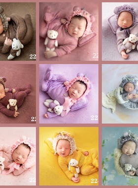 影楼新款新生儿满月宝宝摄影服百天艺术主题道具拍照造型照相服装
