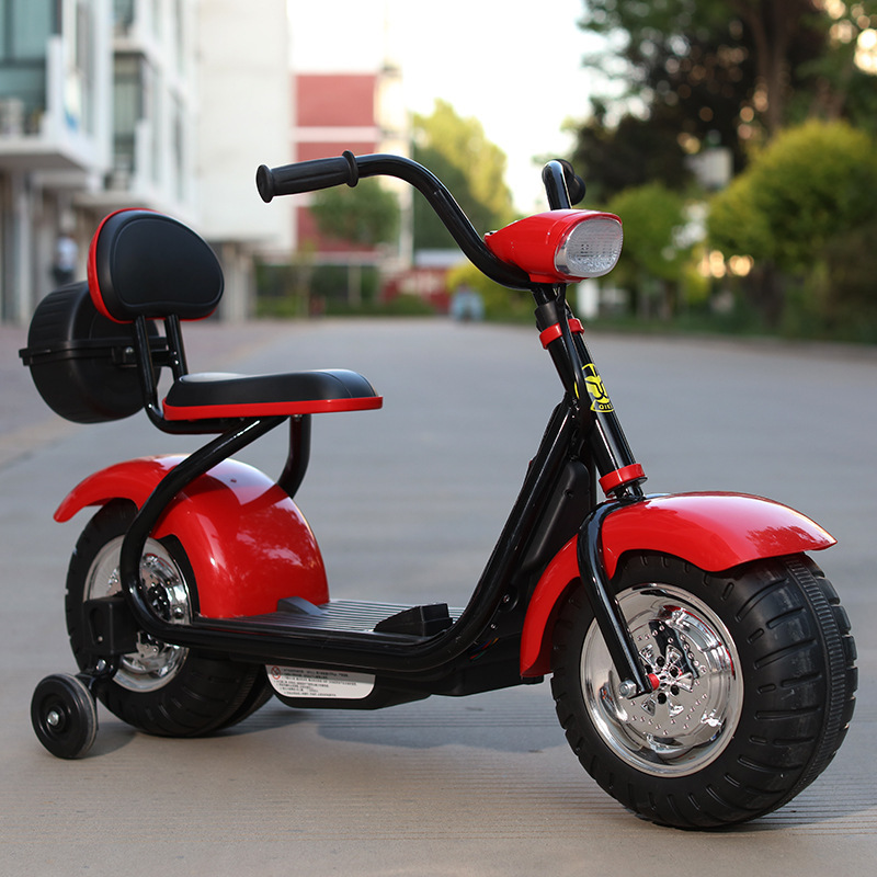 哈雷儿童电动摩托车三轮车大号可坐人男女宝宝小孩玩具车1-6岁