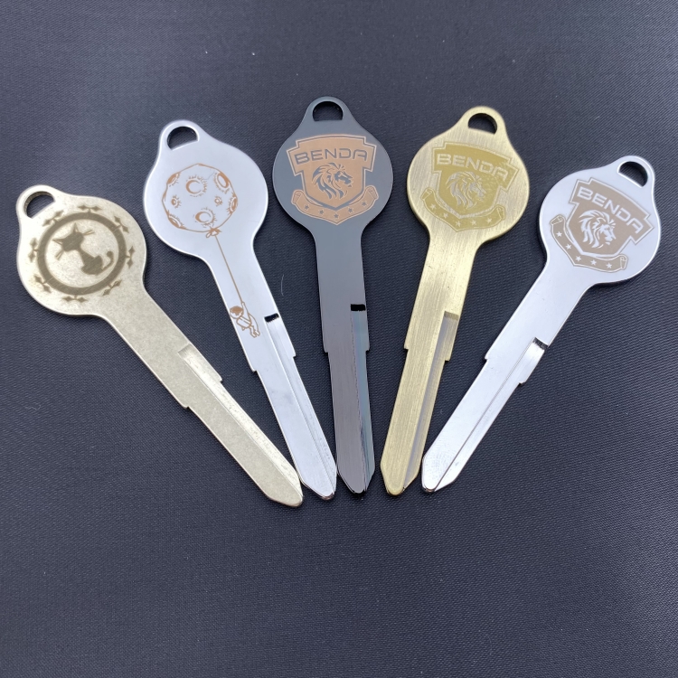奔达金吉拉灰石300 400燎700钥匙胚摩托车钥匙纯铜钥匙可定制图案