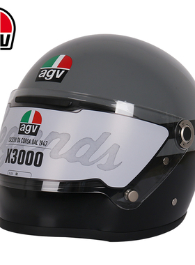 新款AGV头盔摩托车男全盔X3000哈雷复古全盔四季机车个性骑行装备