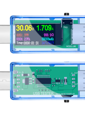 U96手机充电器usb检测器直流电压表电流表移动电源容量测试仪