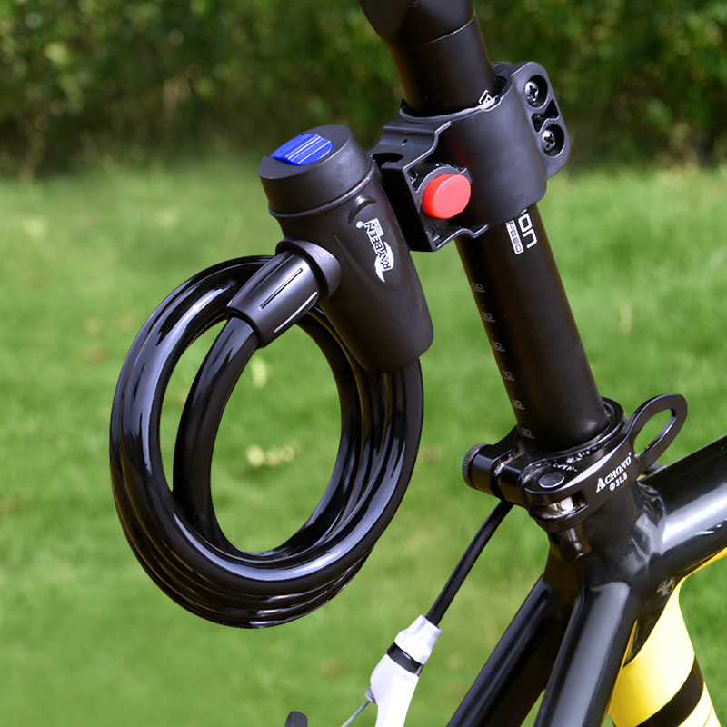 山地自行车锁电动电瓶单车专用密码便携式头盔防盗链条锁配件大全