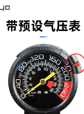 台湾进口专用山地自行车高压真空胎打气筒超强带气压表电动车