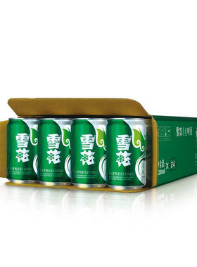 雪花啤酒清爽330ml24罐整箱清爽8度听装易拉罐商品上海产