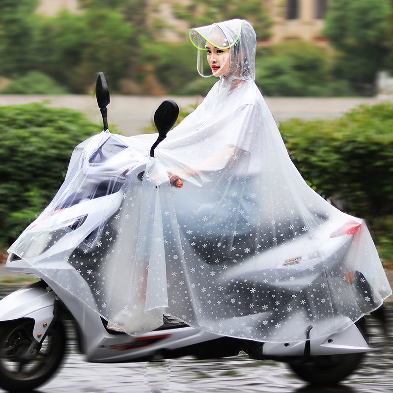 电动车摩托电瓶车雨衣单人女成人雨披防水全身夏季骑行男透明雨批