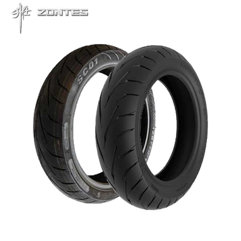 升仕ZT350E 350D 350M踏板摩托车改装竞技轮胎真空胎大皮外胎配件
