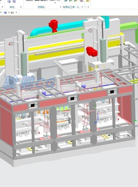 3d机械设计汽车发动机缸自动化生产线CATIA/UG软件工业模型