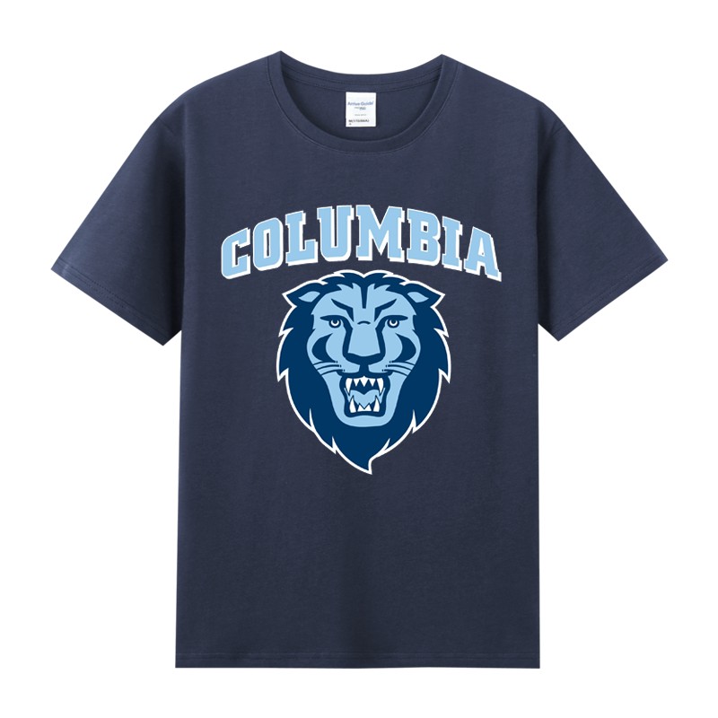 学院派美国美式哥伦比亚大学Columbia印花周边纯棉短袖男女款T恤