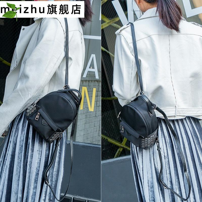 牛津布双肩包女2020年新款韩版时尚百搭尼龙帆布包迷你小型背包潮