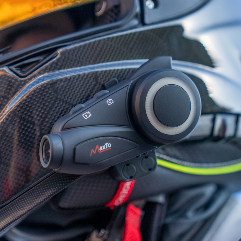 Maxto摩托车行车记录仪头盔蓝牙耳机M3S记录仪摄像拍照一体机对讲