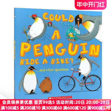 学乐进口 如果是海洋的 企鹅能骑自行车吗？儿童启蒙图画故事书 What If an Ocean: Could a Penguin Ride a Bike 9789810979515