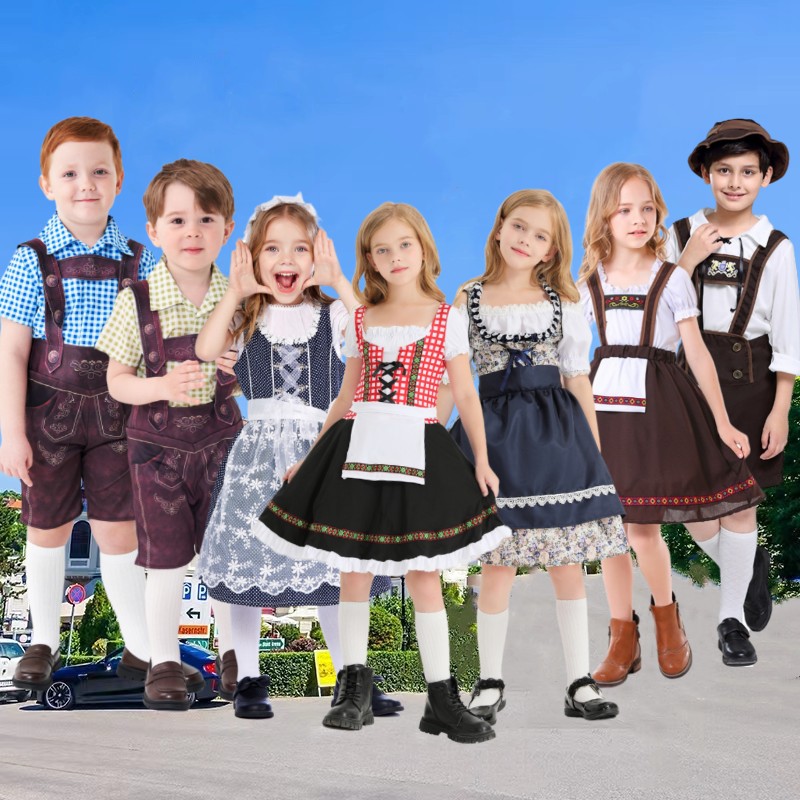 德国啤酒节俄罗斯民族服装欧洲传统服饰女童巴伐利亚裙儿童演出服